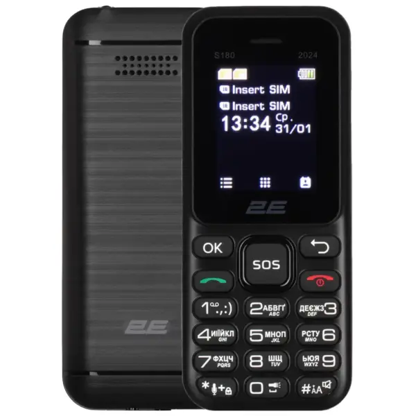 Мобільний телефон 2E S180 2024 Black (694743653885) Мобільний телефон 2E S180 2024 Black (694743653885)