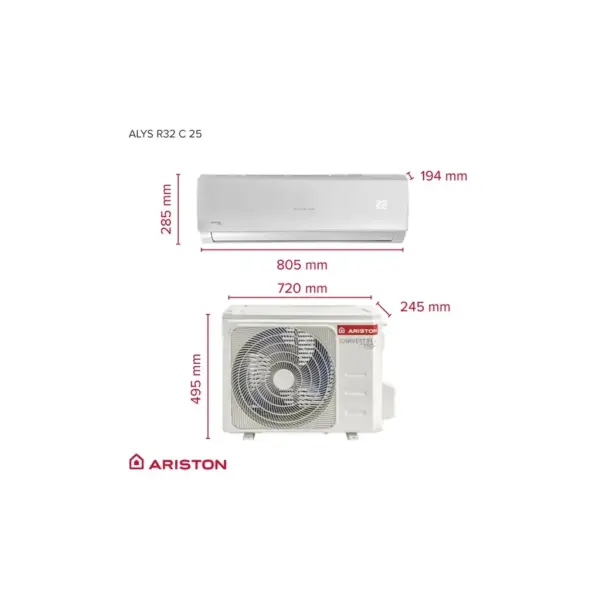 Кондиціонер Ariston ALYS R32 C 25 MUD0 (3381411)