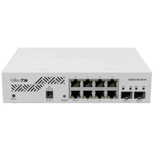 Комутатор мережевий Mikrotik CSS610-8G-2S+IN Комутатор мережевий Mikrotik CSS610-8G-2S+IN