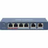 Комутатор мережевий Hikvision DS-3E0106HP-E Комутатор мережевий Hikvision DS-3E0106HP-E
