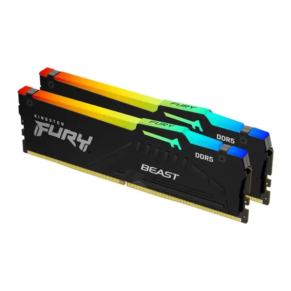 Модуль пам'яті для комп'ютера DDR5 32GB (2x16GB) 5600 MHz Beast RGB AM5 Black Kingston Fury (ex.HyperX) (KF556C36BBEAK2-32) Модуль пам'яті для комп'ютера DDR5 32GB (2x16GB) 5600 MHz Beast RGB AM5 Black Kingston Fury (ex.HyperX) (KF556C36BBEAK2-32)