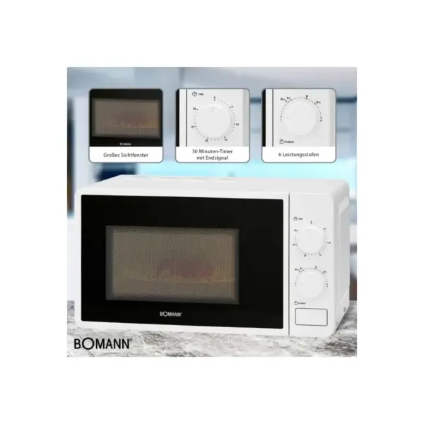Мікрохвильова піч Bomann MW 6014 CB white (MW6014CB white)