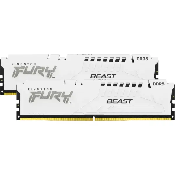 Модуль пам'яті для комп'ютера DDR5 32GB (2x16GB) 5600 MHz Beast White Kingston Fury (ex.HyperX) (KF556C36BWEK2-32)