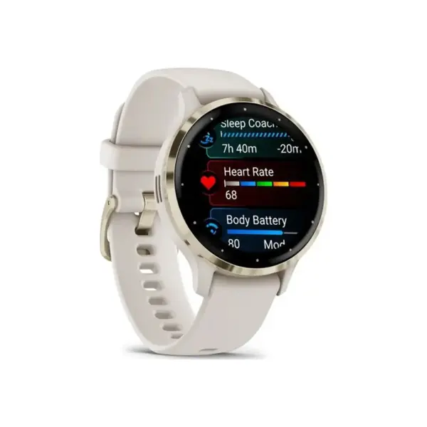 Смарт-годинник Garmin Venu 3S, Ivory + Soft Gold, GPS (010-02785-04)