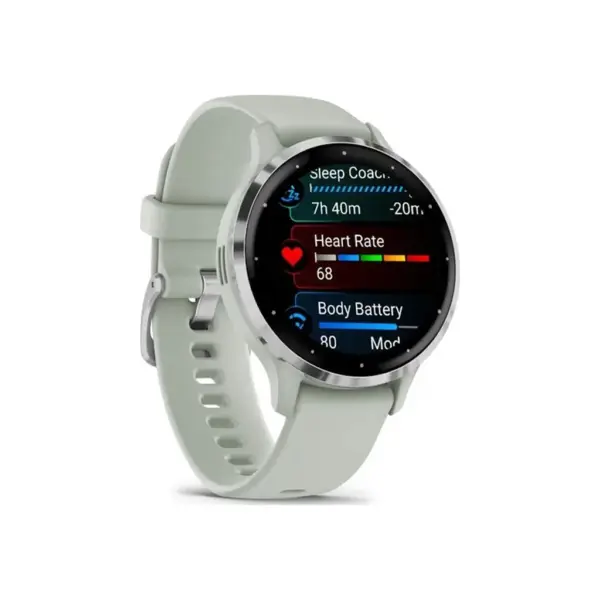 Смарт-годинник Garmin Venu 3S, Sage Gray + Passivated, GPS (010-02785-01)