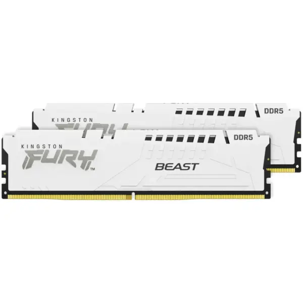Модуль пам'яті для комп'ютера DDR5 64GB (2x32GB) 5600 MHz Beast White EXPO Kingston Fury (ex.HyperX) (KF556C36BWEK2-64)