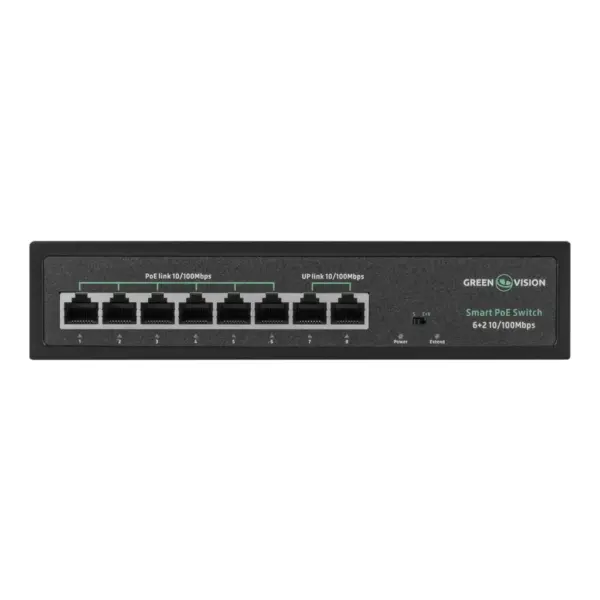 Комутатор мережевий Greenvision GV-015-D-06+2P