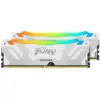 Модуль пам'яті для комп'ютера DDR5 64GB (2x32GB) 6400 MHz Renegade RGB White XMP Kingston Fury (ex.HyperX) (KF564C32RWAK2-64)