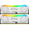 Модуль пам'яті для комп'ютера DDR5 64GB (2x32GB) 6400 MHz Renegade RGB White XMP Kingston Fury (ex.HyperX) (KF564C32RWAK2-64)