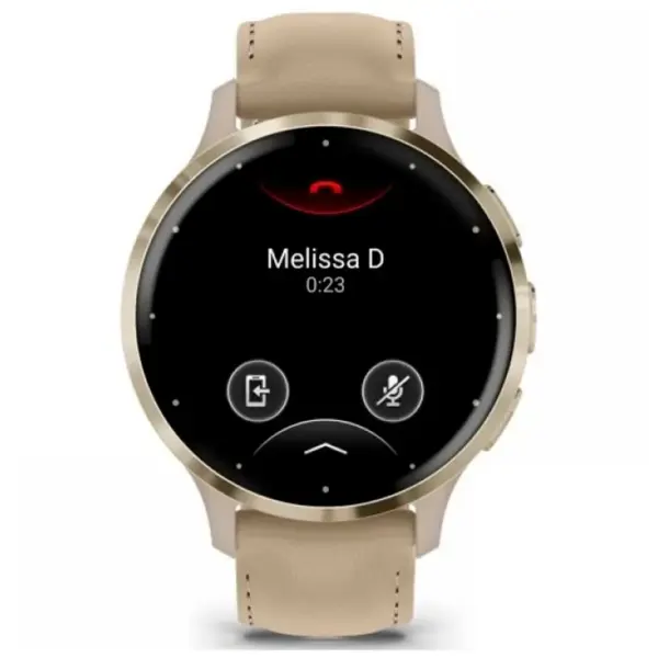 Смарт-годинник Garmin Venu 3S, Fr. Gray + Soft Gold, Leather, GPS (010-02785-55)