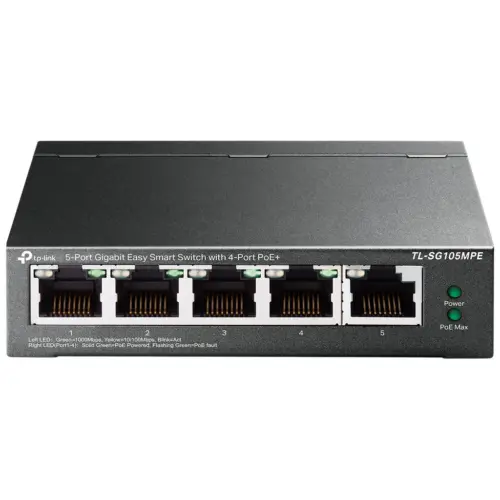 Комутатор мережевий TP-Link TL-SG105MPE Комутатор мережевий TP-Link TL-SG105MPE