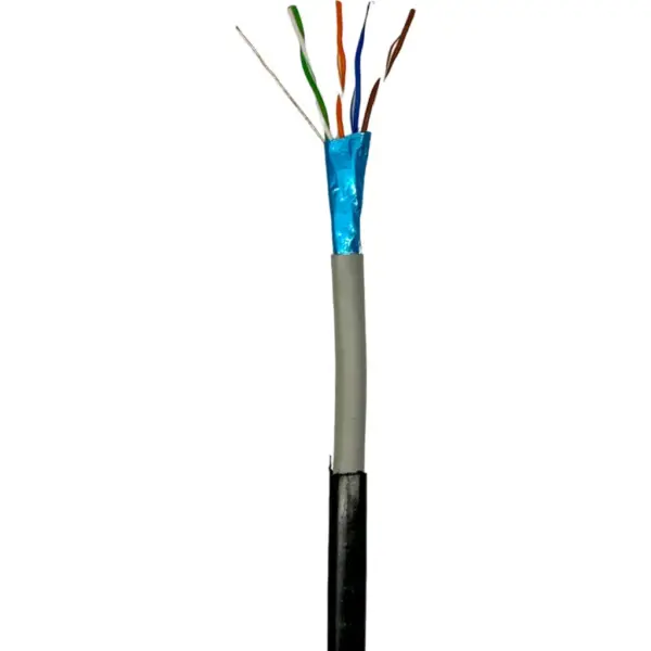 Кабель мережевий GEAR FTP 305м, cat.6, CCA, 4*2*0,51, PVC+PE, outdoor (GEC-FTPC6CCAOUT051305)