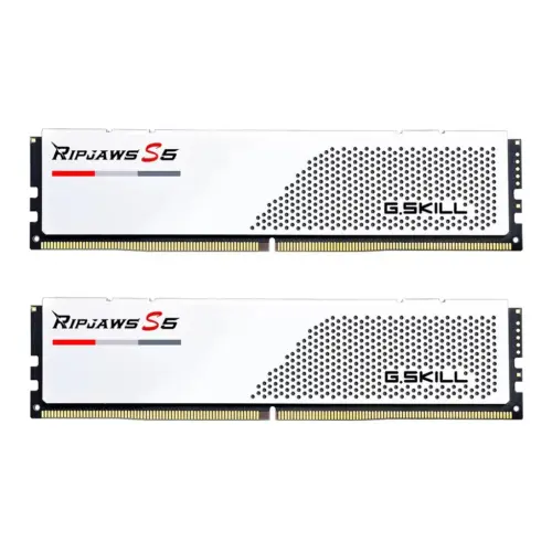 Модуль пам'яті для комп'ютера DDR5 32GB (2x16GB) 5600 MHz Ripjaws S5 White G.Skill (F5-5600J4040C16GX2-RS5W)