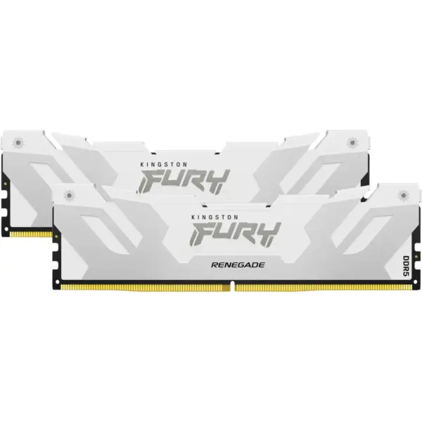 Модуль пам'яті для комп'ютера DDR5 32GB (2x16GB) 6400 MHz Renegade White XMP Kingston Fury (ex.HyperX) (KF564C32RWK2-32)