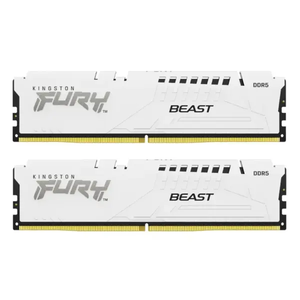 Модуль пам'яті для комп'ютера DDR5 32GB (2x16GB) 6400 MHz Beast White EXPO Kingston Fury (ex.HyperX) (KF564C32BWEK2-32)