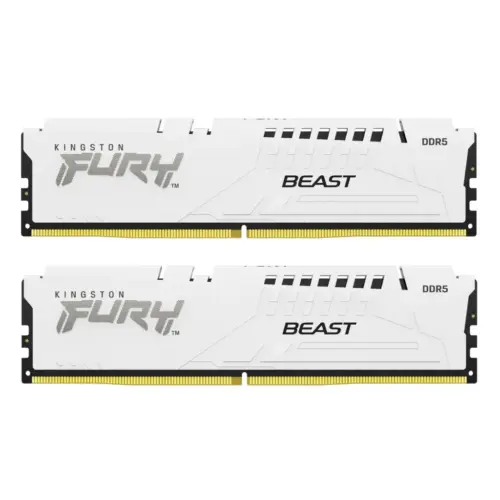 Модуль пам'яті для комп'ютера DDR5 32GB (2x16GB) 6800 MHz Beast White EXPO Kingston Fury (ex.HyperX) (KF568C34BWEK2-32)