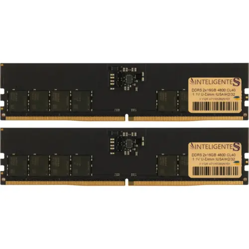 Модуль пам'яті для комп'ютера DDR5 32GB (2x16GB) 4800 MHz INTELIGENTES (IU5AIH2/32)