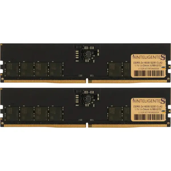 Модуль пам'яті для комп'ютера DDR5 32GB (2x16GB) 5200 MHz INTELIGENTES (IU5BII2/32) Модуль пам'яті для комп'ютера DDR5 32GB (2x16GB) 5200 MHz INTELIGENTES (IU5BII2/32)
