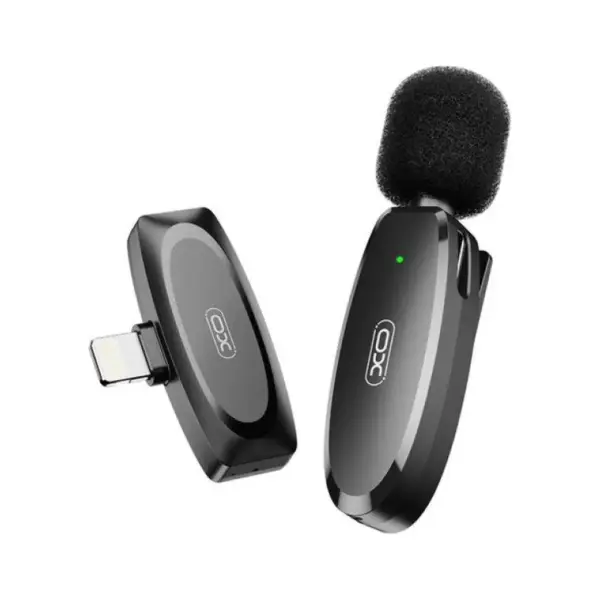 Мікрофон XO MKF08B з придушенням шуму lightning Black (XO MKF08B-IP)