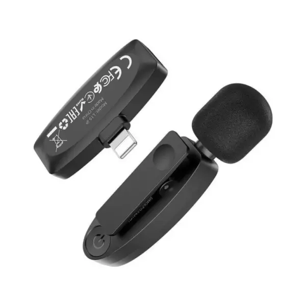 Мікрофон XO MKF08B з придушенням шуму lightning Black (XO MKF08B-IP)