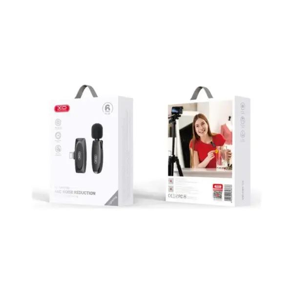 Мікрофон XO MKF08B з придушенням шуму lightning Black (XO MKF08B-IP)