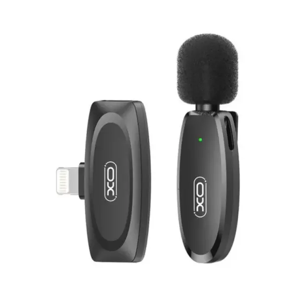 Мікрофон XO MKF08B з придушенням шуму lightning Black (XO MKF08B-IP)