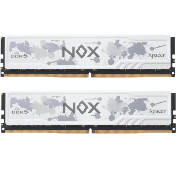 Модуль пам'яті для комп'ютера DDR5 32GB (2x16GB) 5600 MHz NOX White Apacer (AH5U32G56C522MWAA-2)