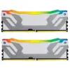 Модуль пам'яті для комп'ютера DDR5 48GB (2x24GB) 8400 MHz Renegade RGB White/Silver Kingston Fury (ex.HyperX) (KF584CU40RWAK2-48)