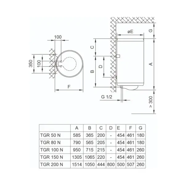 Бойлер TIKI TGR150N_PRIMEM150 (700174)