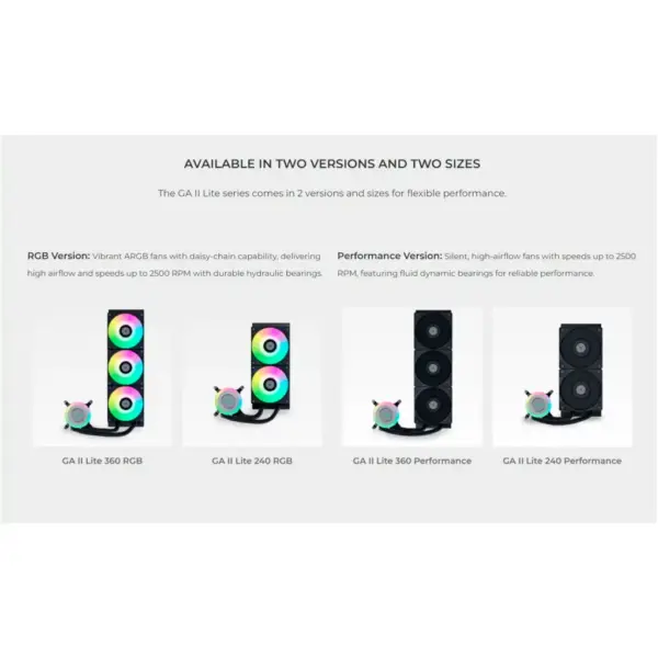 Система рідинного охолодження Lian Li GA II Lite 240R, Black (G89.GA2L24RB.00)