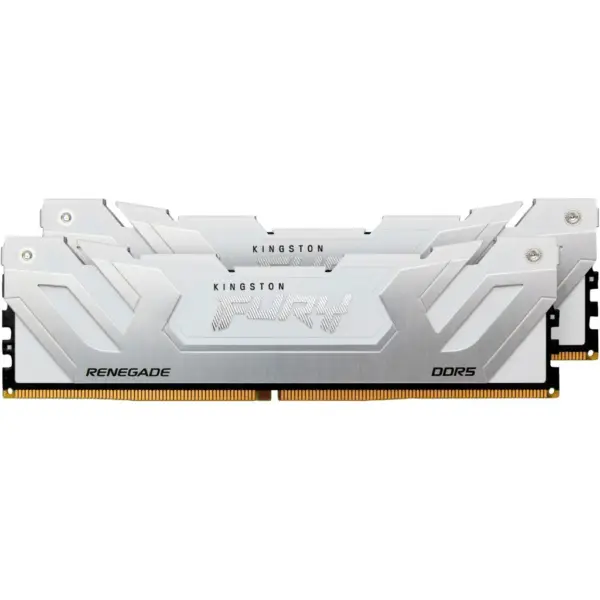 Модуль пам'яті для комп'ютера DDR5 48GB (2x24GB) 8400 MHz Renegade White XMP Kingston Fury (ex.HyperX) (KF584CU40RWK2-48)