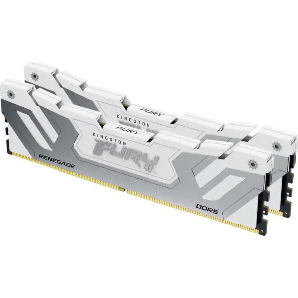 Модуль пам'яті для комп'ютера DDR5 48GB (2x24GB) 8400 MHz Renegade White XMP Kingston Fury (ex.HyperX) (KF584CU40RWK2-48)