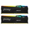 Модуль пам'яті для комп'ютера DDR5 64GB (2x32GB) 5200 MHz Beast RGB EXPO Black Kingston Fury (ex.HyperX) (KF552C40BB2AK2-64)