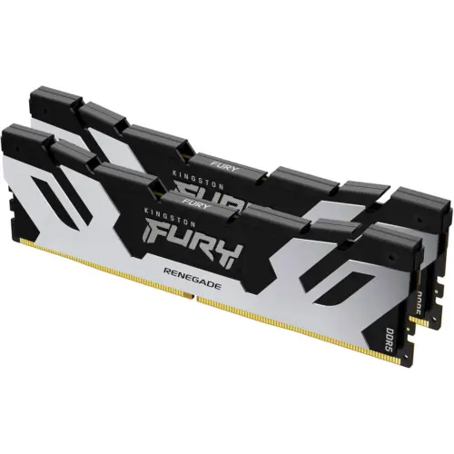 Модуль пам'яті для комп'ютера DDR5 48GB (2x24GB) 8000 MHz Renegade Black/Silver Kingston Fury (ex.HyperX) (KF580C38RSK2-48)