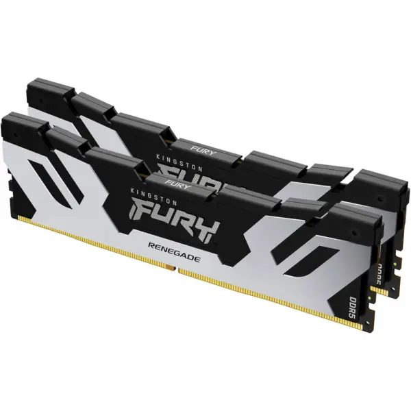 Модуль пам'яті для комп'ютера DDR5 48GB (2x24GB) 8000 MHz Renegade Black/Silver Kingston Fury (ex.HyperX) (KF580C38RSK2-48)
