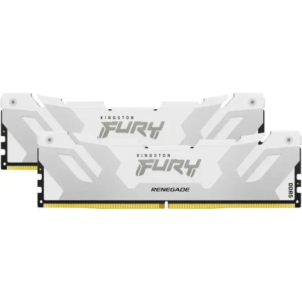 Модуль пам'яті для комп'ютера DDR5 48GB (2x24GB) 8000 MHz Renegade White/Silver Kingston Fury (ex.HyperX) (KF580C38RWK2-48)
