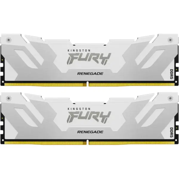 Модуль пам'яті для комп'ютера DDR5 48GB (2x24GB) 8000 MHz Renegade White/Silver Kingston Fury (ex.HyperX) (KF580C38RWK2-48)
