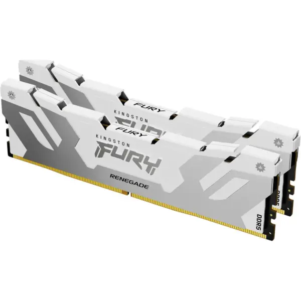 Модуль пам'яті для комп'ютера DDR5 48GB (2x24GB) 8000 MHz Renegade White/Silver Kingston Fury (ex.HyperX) (KF580C38RWK2-48)