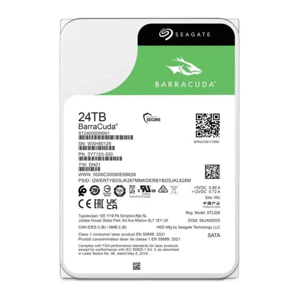 Жорсткий диск 3.5" 24TB Seagate (ST24000DM001)
