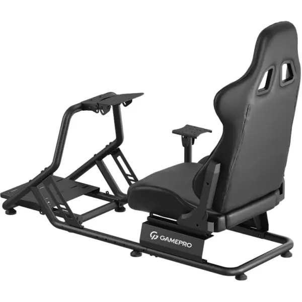 Крісло ігрове GamePro RS100 із кріпленням для керма, педалей та коробки передач Black (RS100)