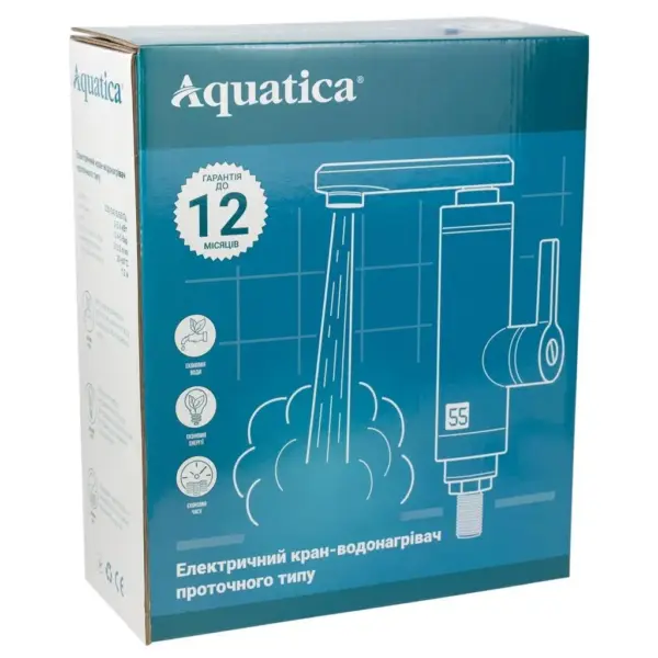 Проточний водонагрівач AQUATICA LZ 3.0кВт 0.4-5бар для ванн (9795203)