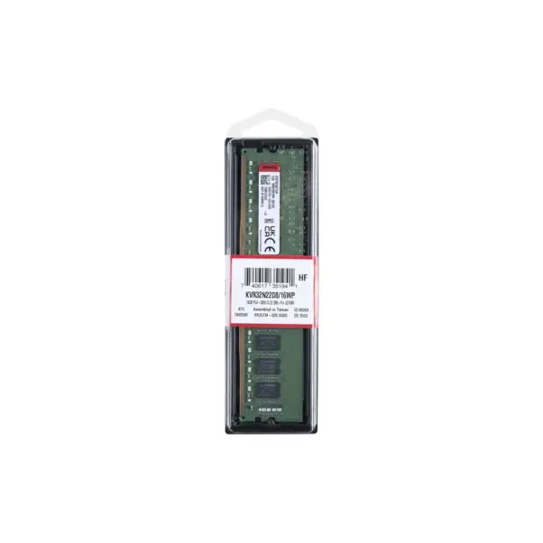 Модуль пам'яті для комп'ютера DDR4 16GB 3200 MHz Kingston (KVR32N22D8/16WP)