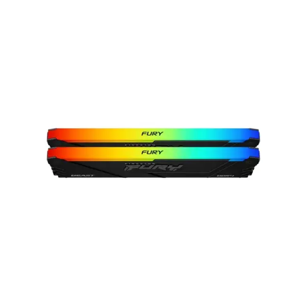 Модуль пам'яті для комп'ютера DDR4 32GB (2x16GB) 3200 MHz Beast RGB Black Kingston Fury (ex.HyperX) (KF432C16BB12AK2/32WP)
