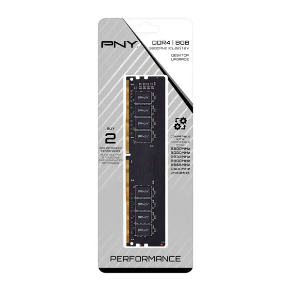 Модуль пам'яті для комп'ютера DDR4 8GB 3200 MHz PNY (MD8GSD43200-SI)