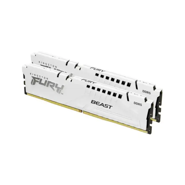 Модуль пам'яті для комп'ютера DDR5 32GB (2x16GB) 6000 MHz Beast White Kingston Fury (ex.HyperX) (KF560C36BWE2K2-32)