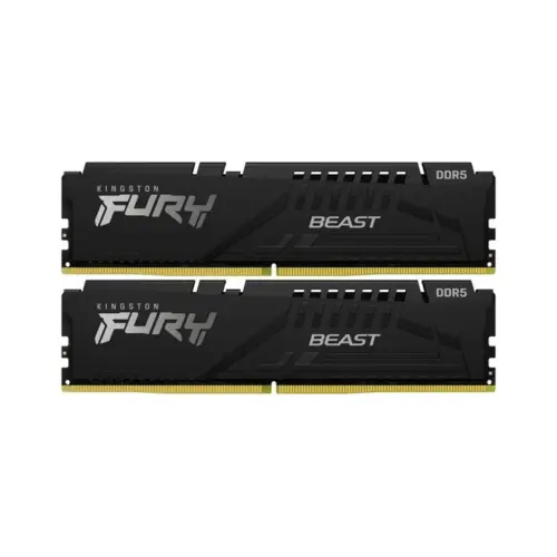 Модуль пам'яті для комп'ютера DDR5 64GB (2x32GB) 5600 MHz Fury Beast Black Kingston Fury (ex.HyperX) (KF556C36BBE2K2-64)