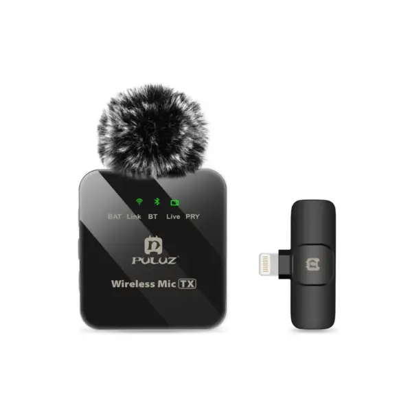Мікрофон Puluz для iPhone/iPad 8-контактний приймач Black (PU645B)