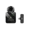 Мікрофон Puluz для телефону приймач Type-C Black (PU646B)