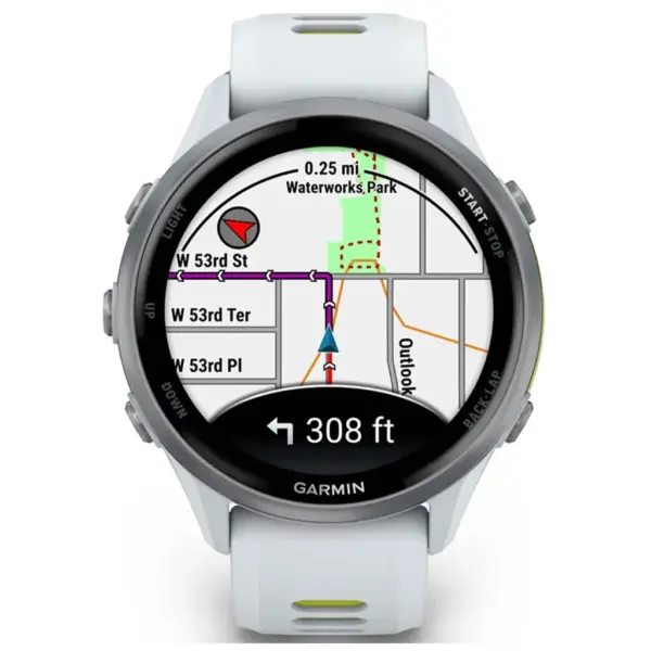 Смарт-годинник Garmin Forerunner 970, Whitestone/Amp Yellow, GPS (010-02969-11)