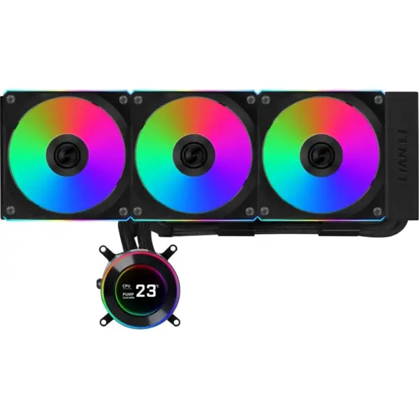 Система рідинного охолодження Lian Li HydroShift II LCD-C 360CL, Black (G89.GHS2LCD36RB.00) Система рідинного охолодження Lian Li HydroShift II LCD-C 360CL, Black (G89.GHS2LCD36RB.00)